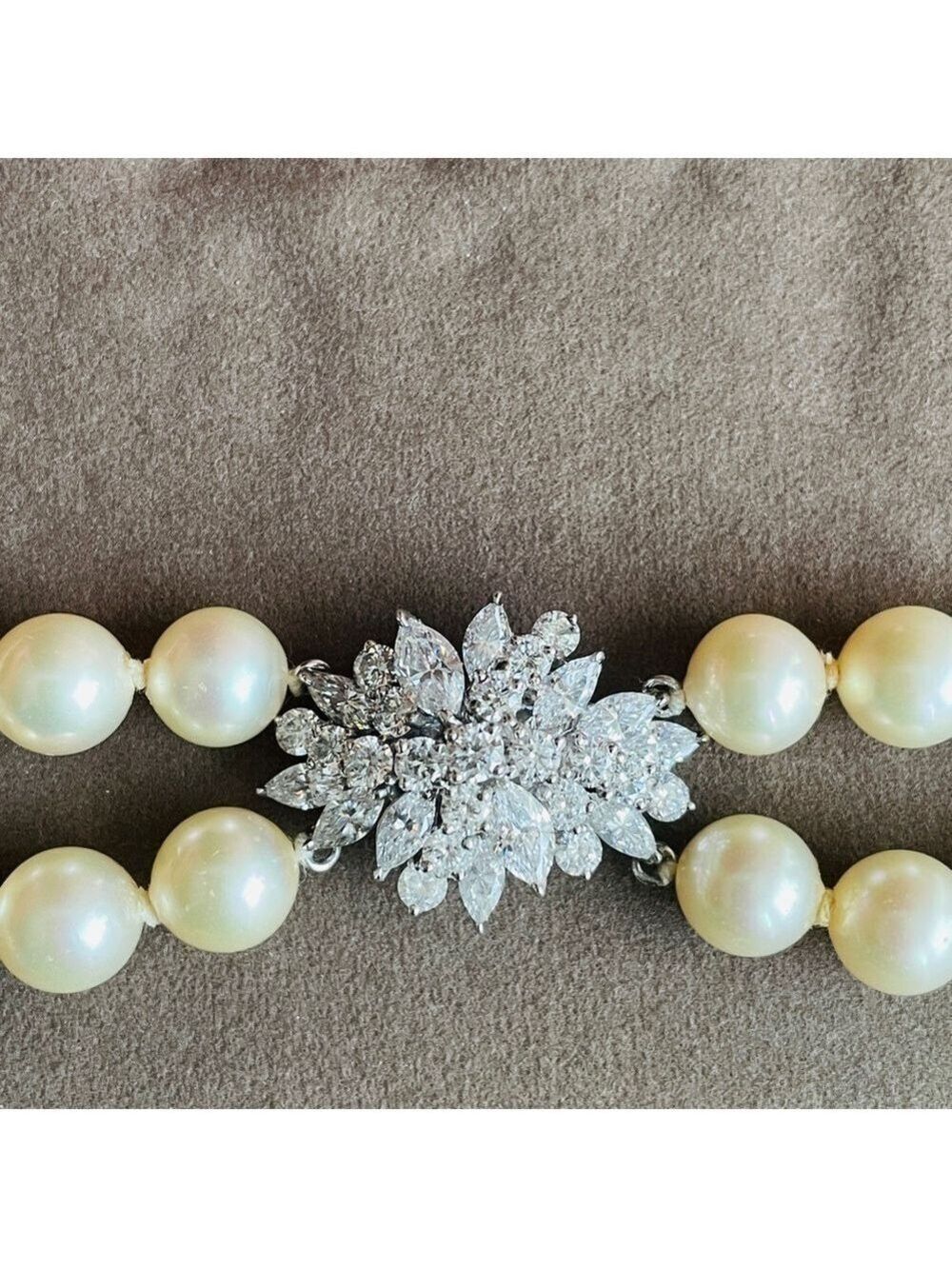 Vintage Fantasia By DeSerio Double Strand Simulated Pearl Necklace With … - Picture 9 of 15